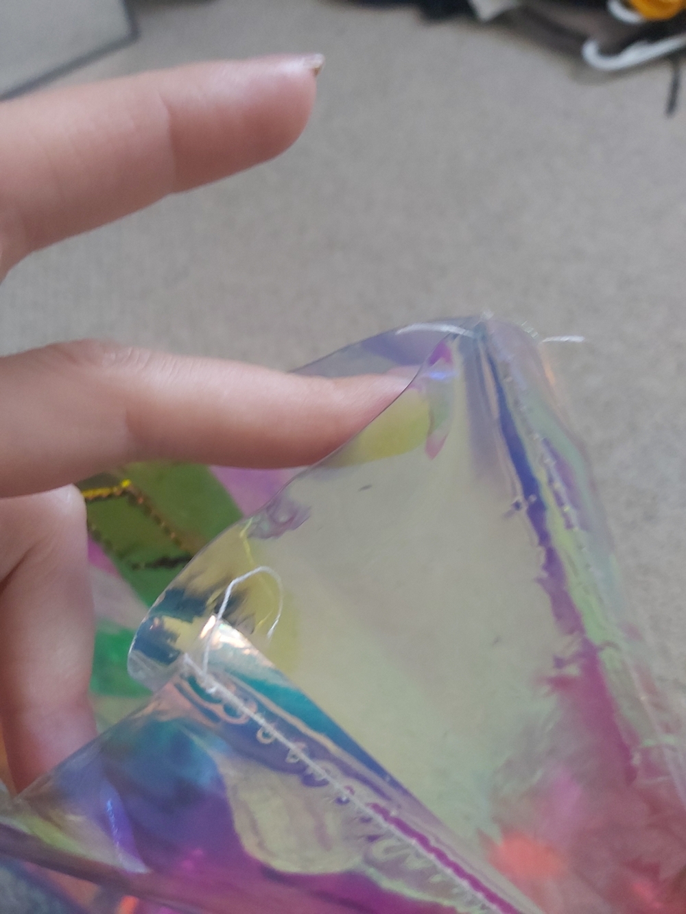 MAC Cosmetics Iridescent Holographic Tote Bag in Multi - Picture 10 of 11